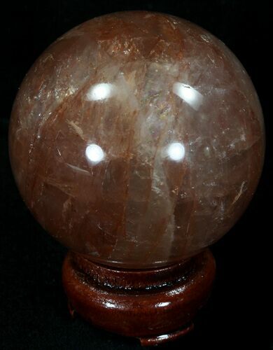 Polished Hematoid (Harlequin) Quartz Sphere #32120